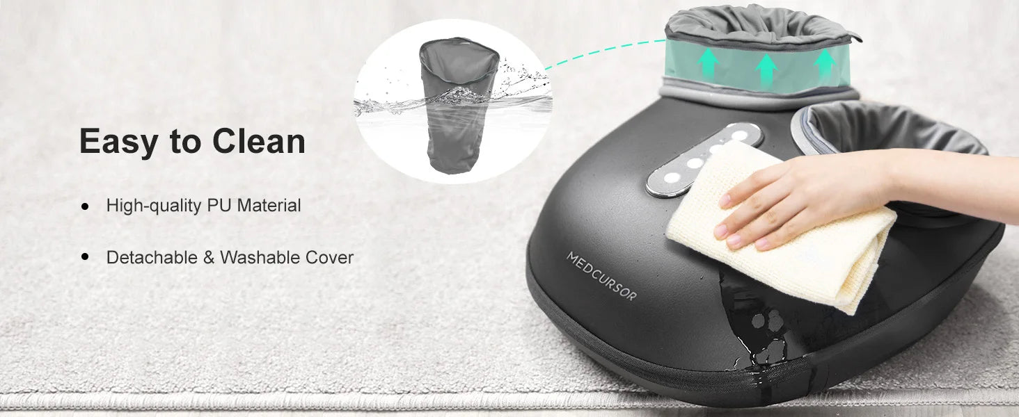 Medcursor Shiatsu Foot Massager Machine with Heat Roller Muscle Relaxation Pain Relief Electric Fully Wrapped Foot Massage