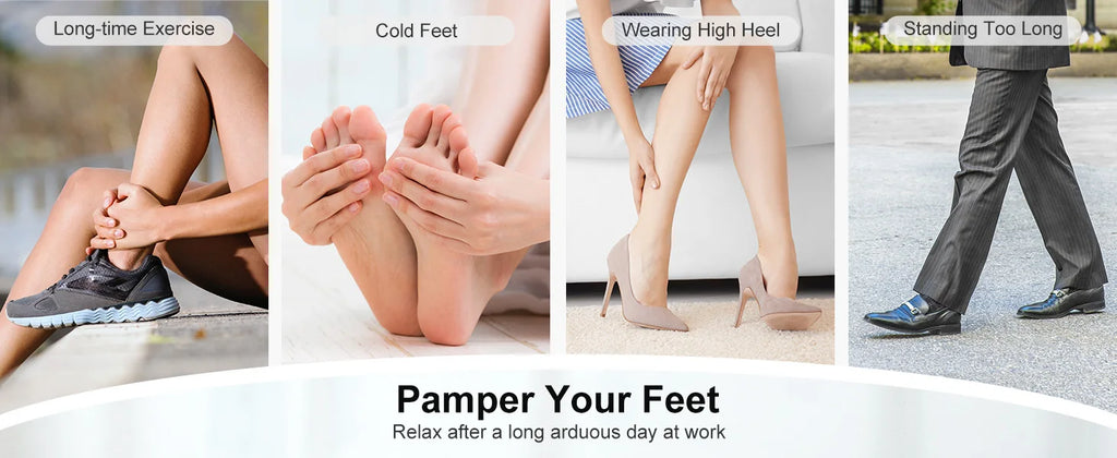 Medcursor Shiatsu Foot Massager Machine with Heat Roller Muscle Relaxation Pain Relief Electric Fully Wrapped Foot Massage